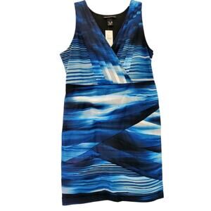 Lane Bryant New Womens Dress Size 14 Watercolor Royal Blue Wedding Shower